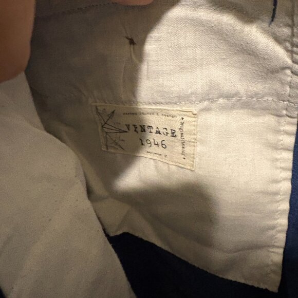 Vintage 1946 Blue Khaki Shorts - Picture 2 of 3